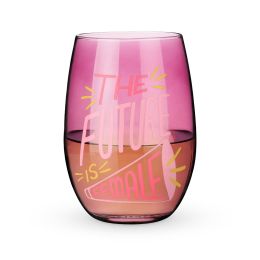 The Future is Female Stemless Wine Glass by Blush