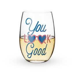 You Look Good Stemless Wine Glass by Blush